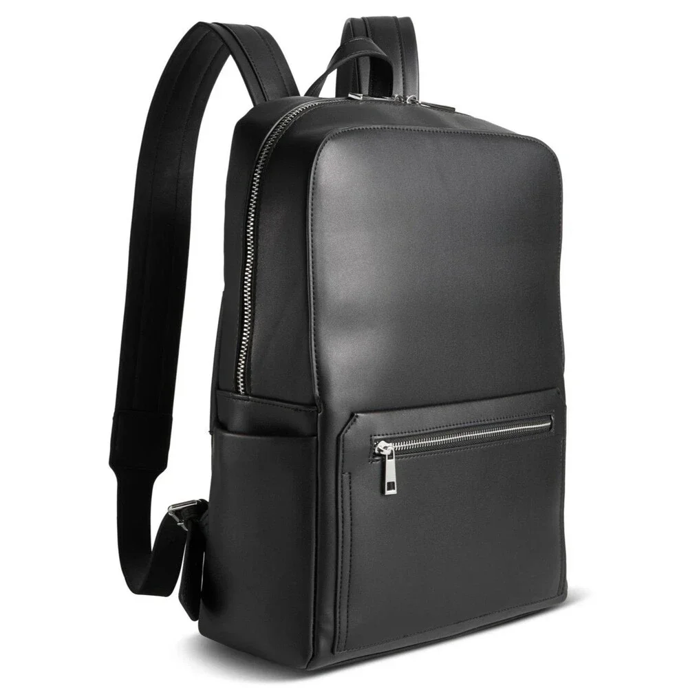 ALFANI Backpack Black Faux Leather Workwear Travel Business School $99
